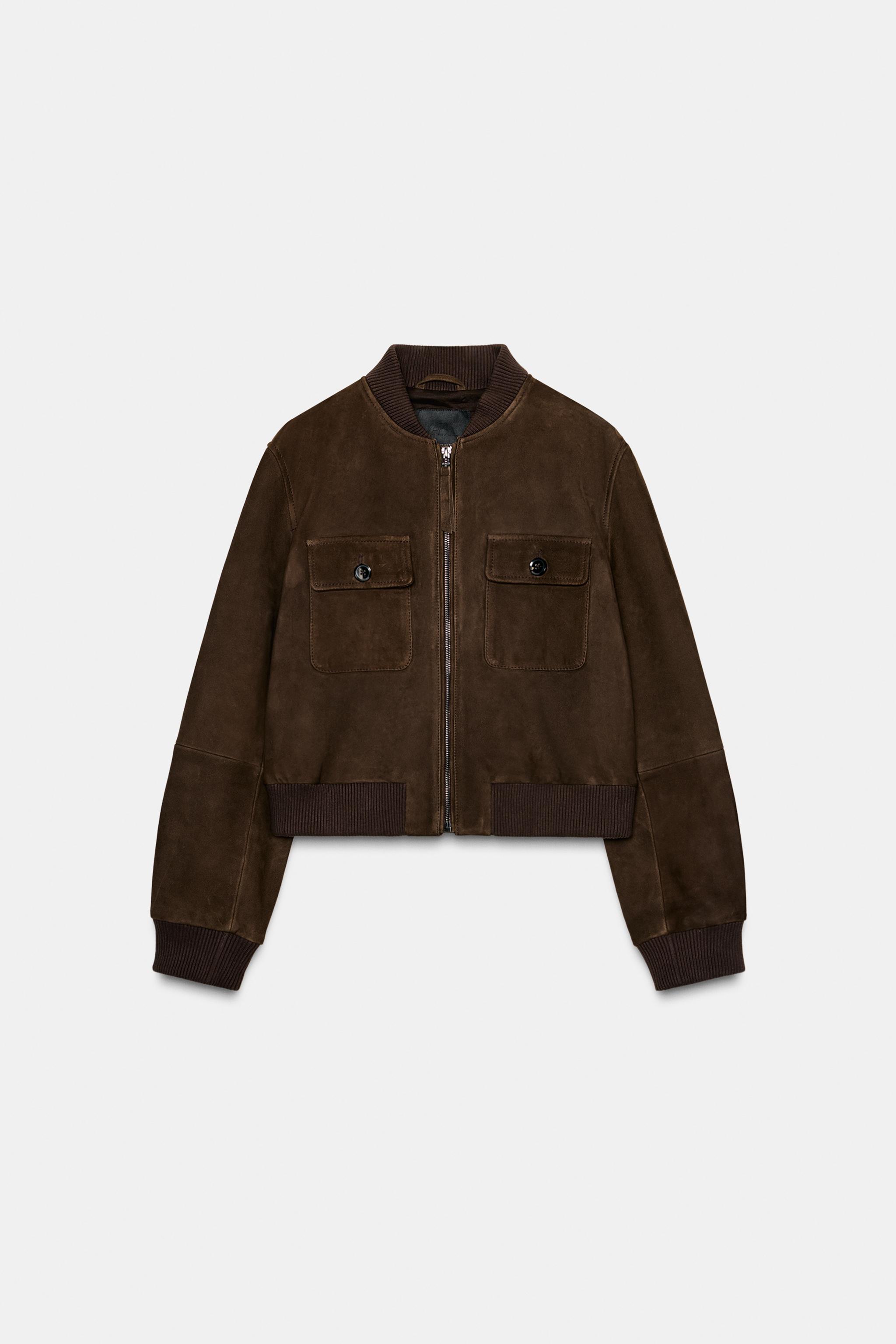 SUEDE LEATHER BOMBER JACKET ZW COLLECTION LIMITED EDITION